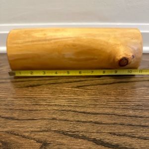 Wood log for displaying records